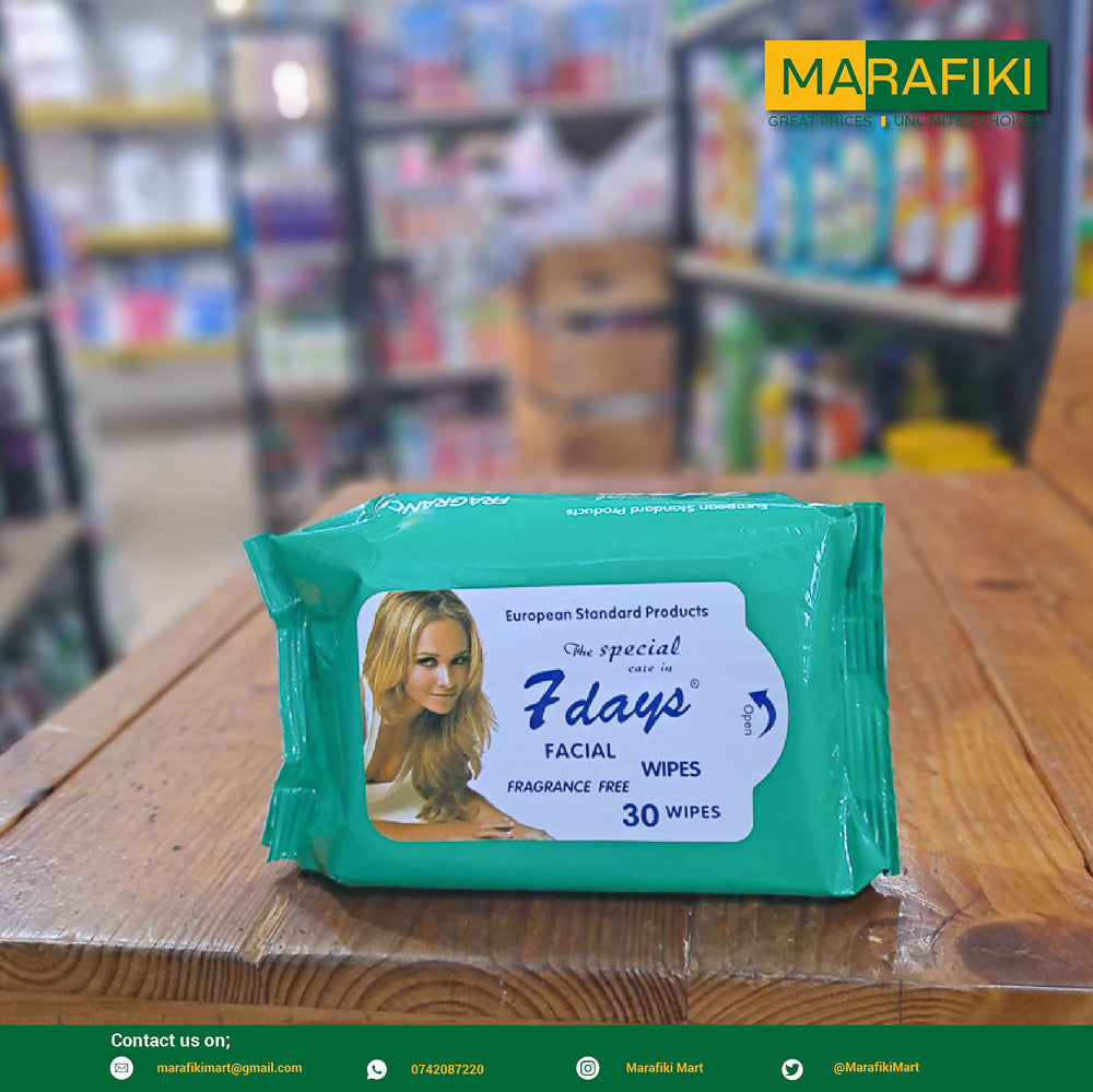 7 DAYS FACIAL WIPES 3O PIECES