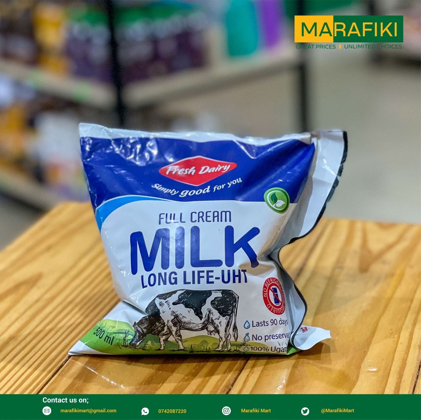FRESH DAIRY FULL CREAM MILK LONG LIFE UHT MILK 500ML