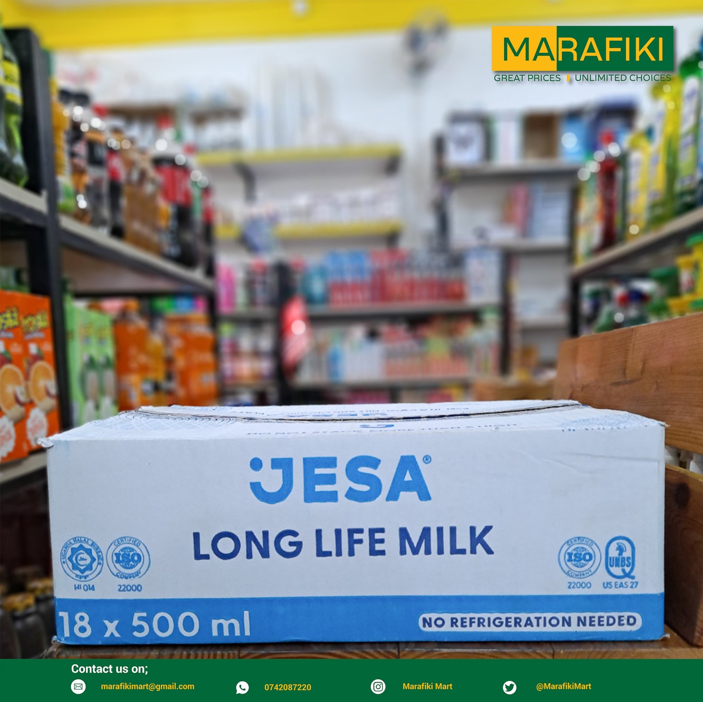 JESA LONG LIFE FULL CREAM 500ML-18PCS