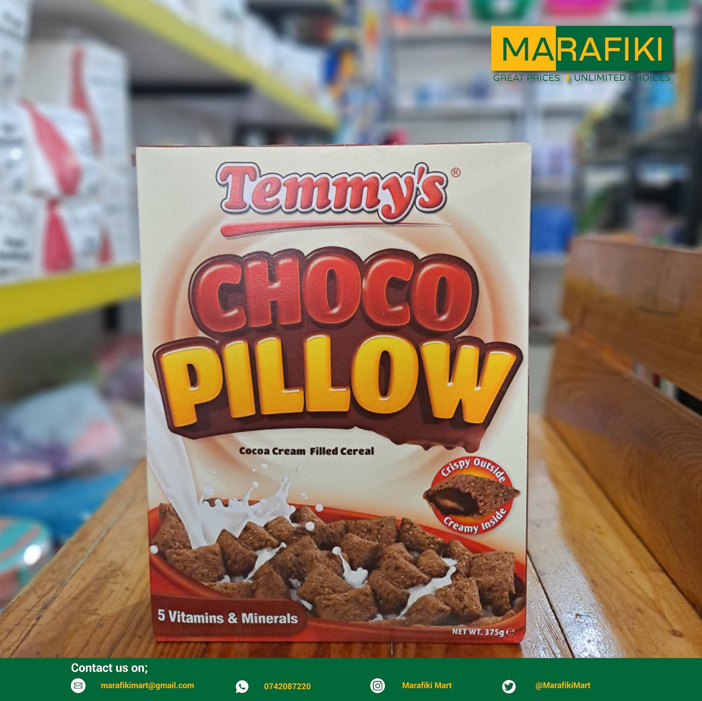 TEMMY'S CHOCO PILLOW 375G