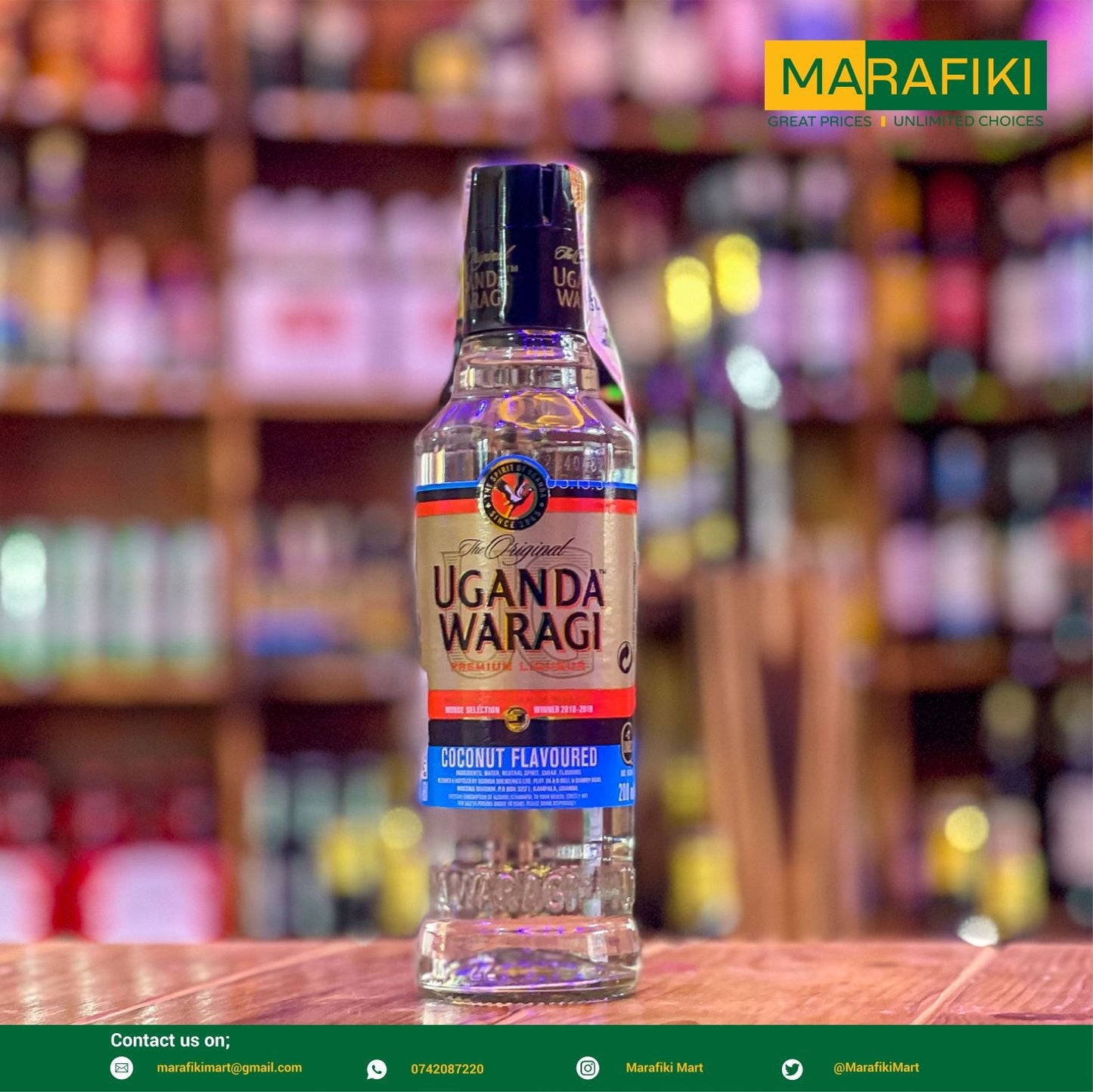 UGANDA WARAGI COCONUT 200ML GLASS