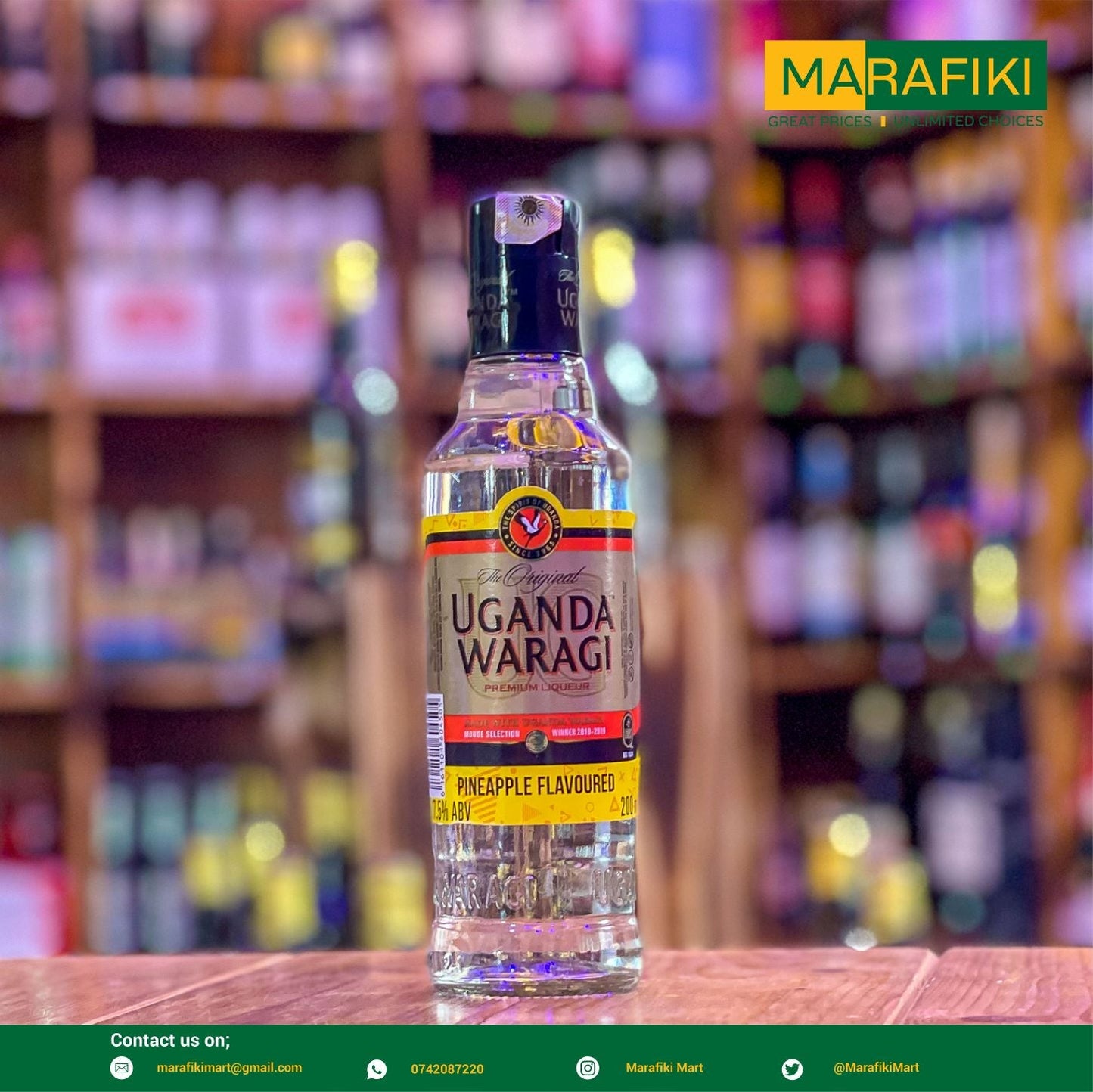 UGANDA WARAGI PINEAPPLE 200ML GLASS