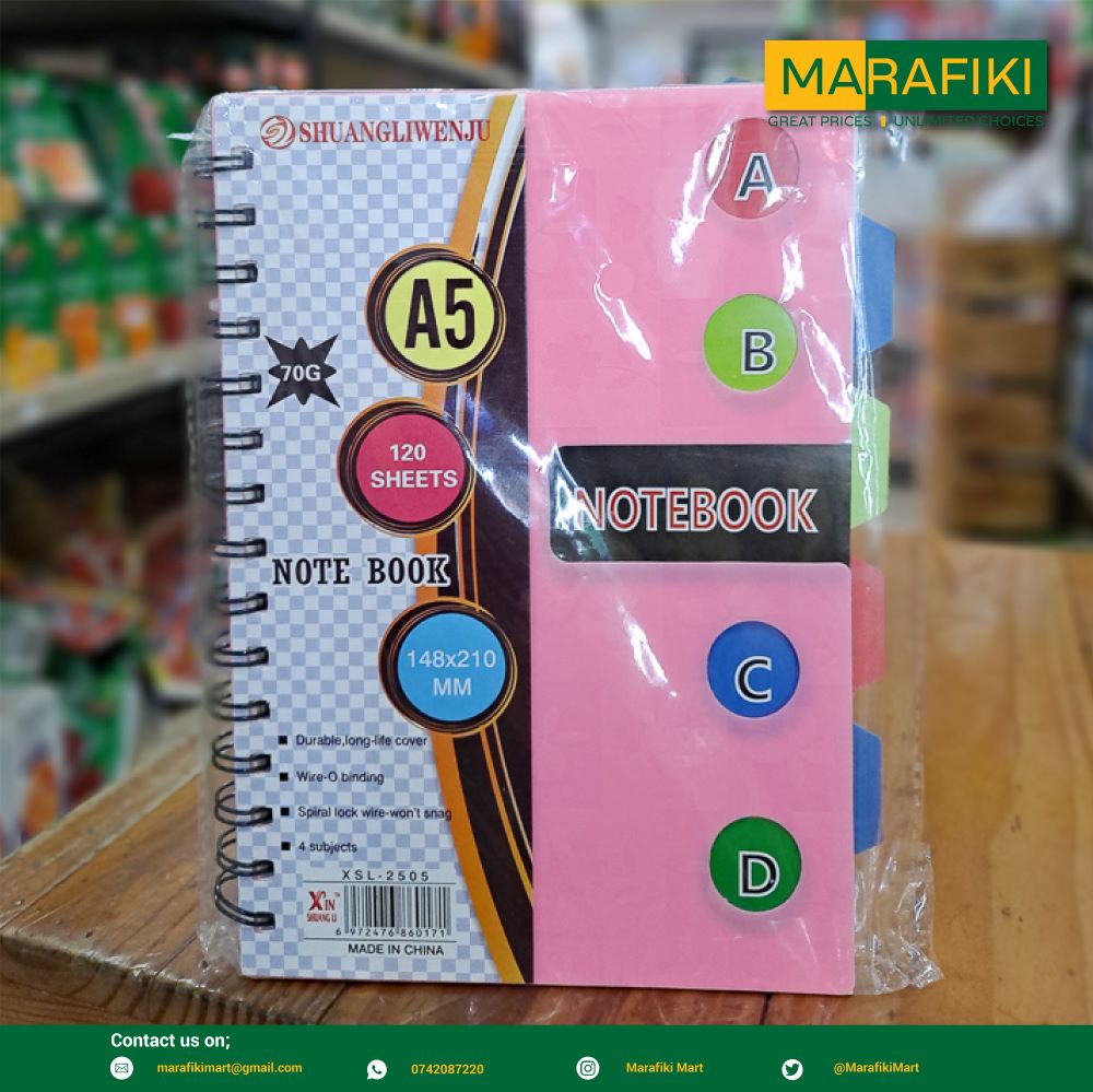 SHUANGLIWENJU SPIRAL NOTEBOOK A5