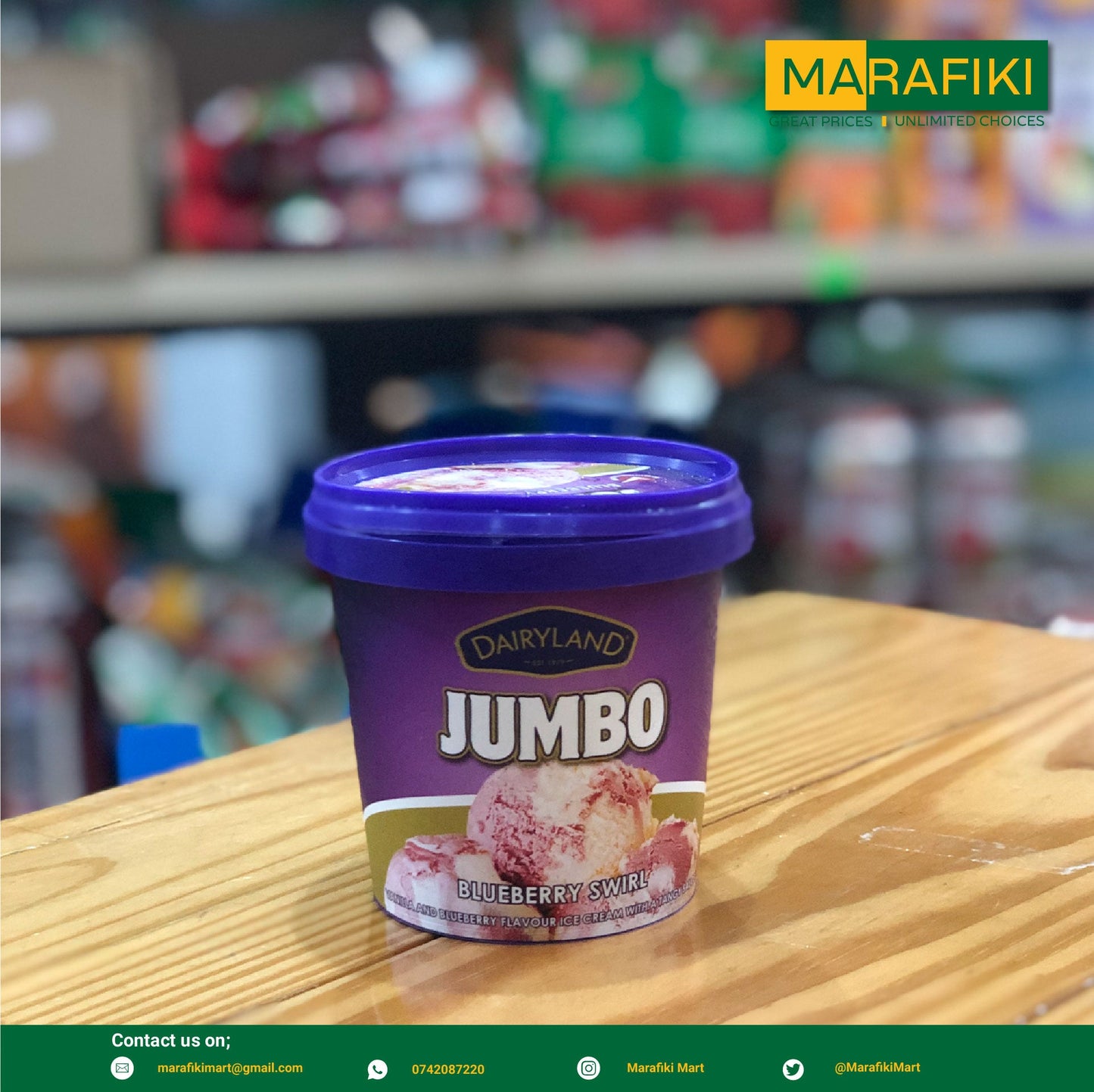 DAIRY LAND BLUEBERRY SWIRL175ML