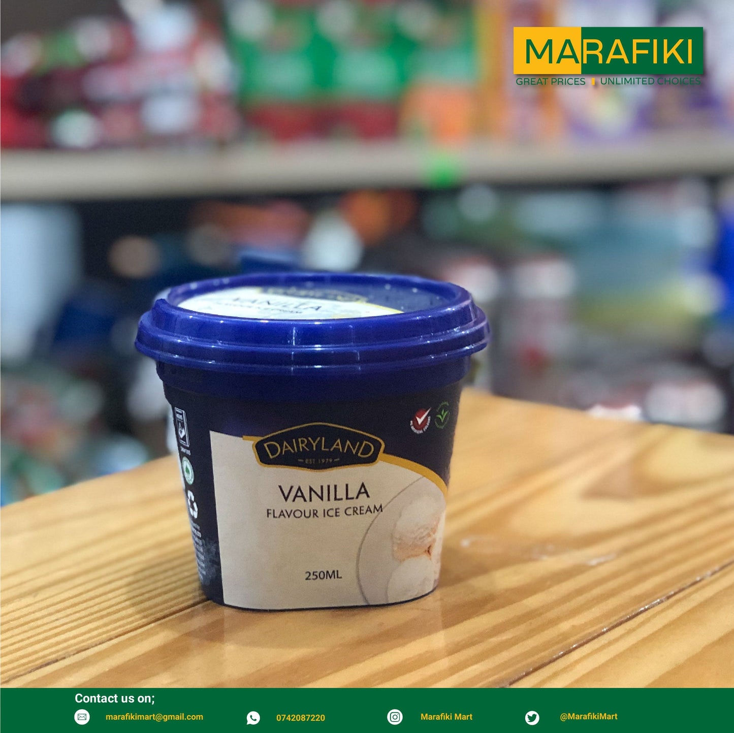 DAIRY LAND VANILLA ICECREAM 250G