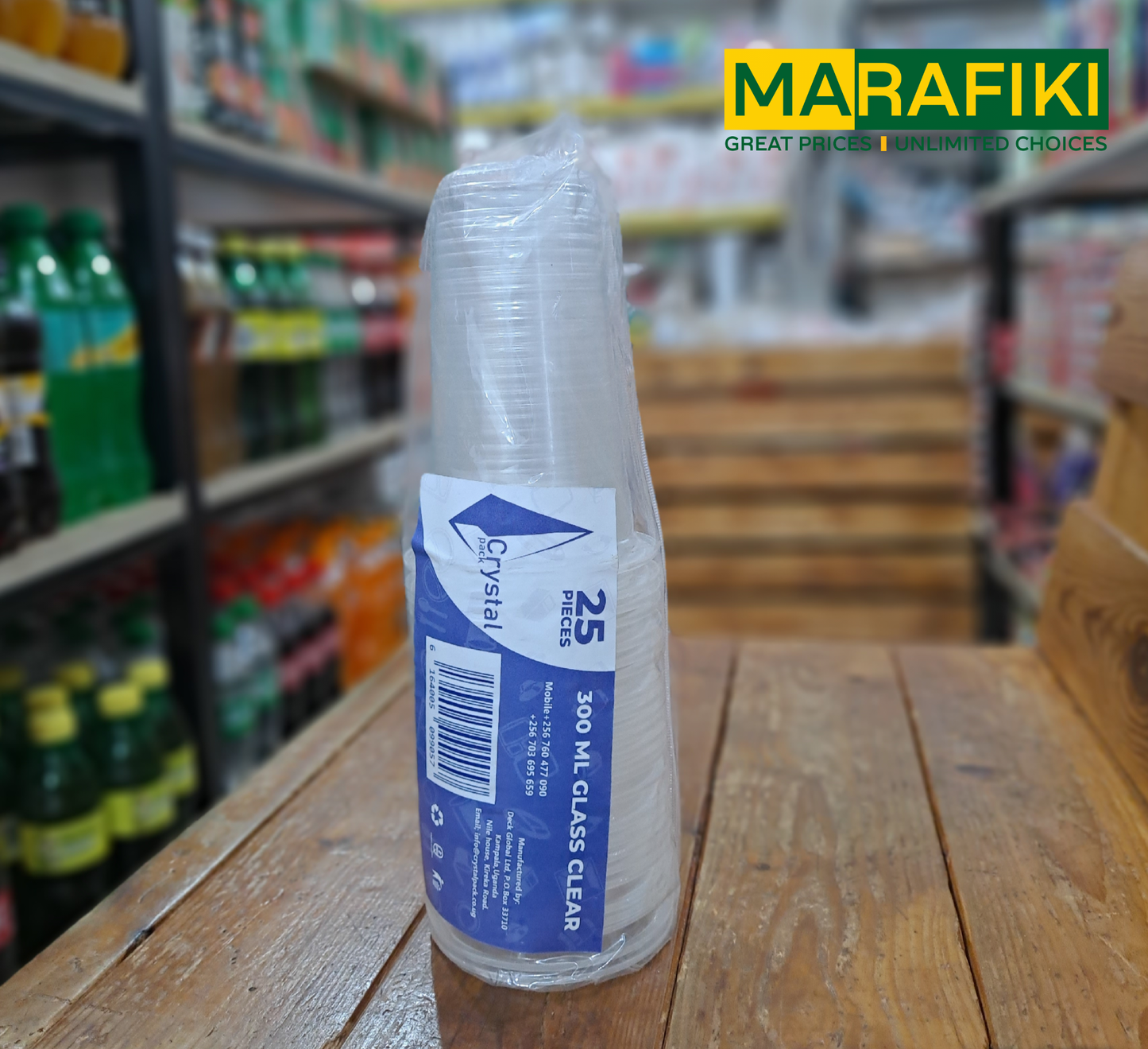 CRYSTAL PACK 300ML GLASS CLEAR CUPS