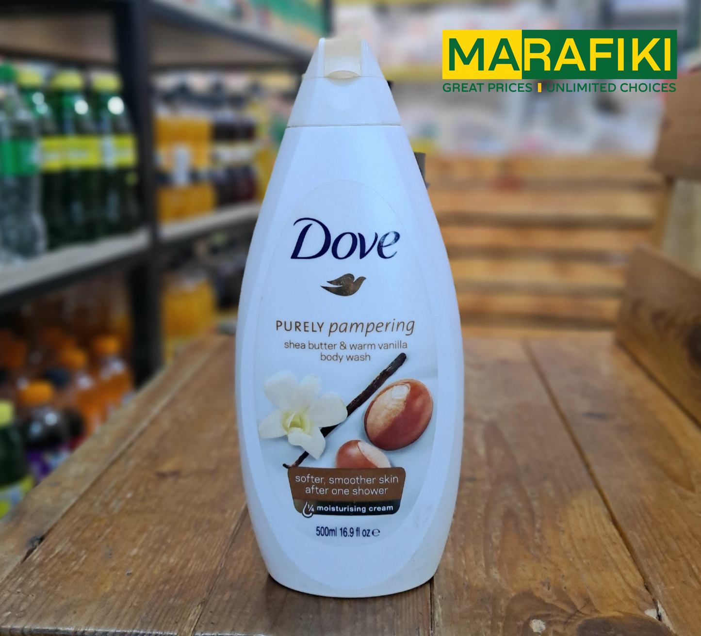 DOVE SHOWER GEL PURELY PAMPERING SHEA BUTTER & WARM VANILLA 500ML
