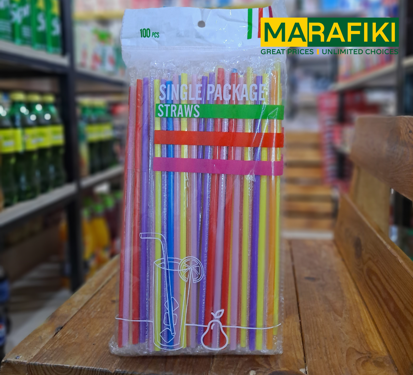 COLOURED STRAWS PACK