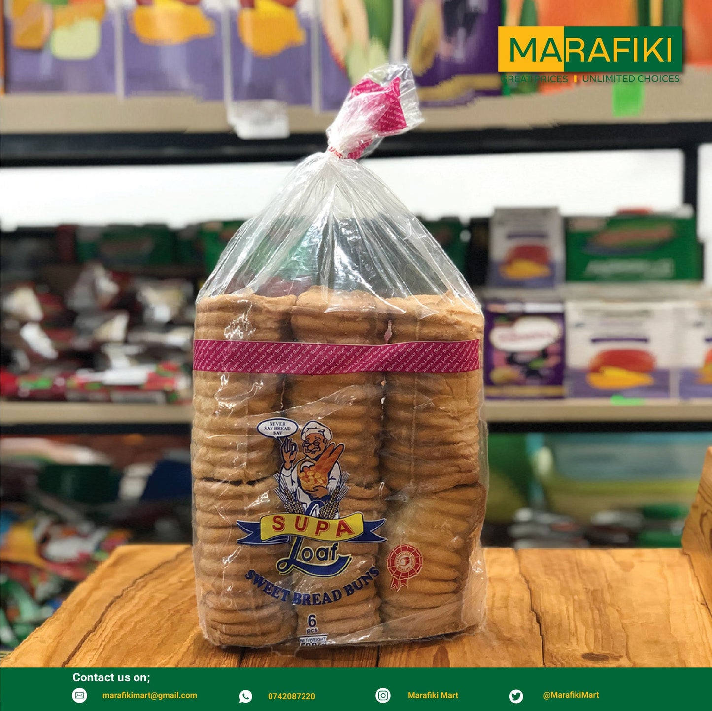 SUPA LOAF ROUND BUNS 6PCS