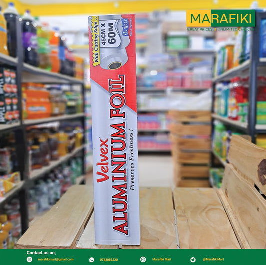 VELVEX ALUMINIUM FOIL 45CMX60M