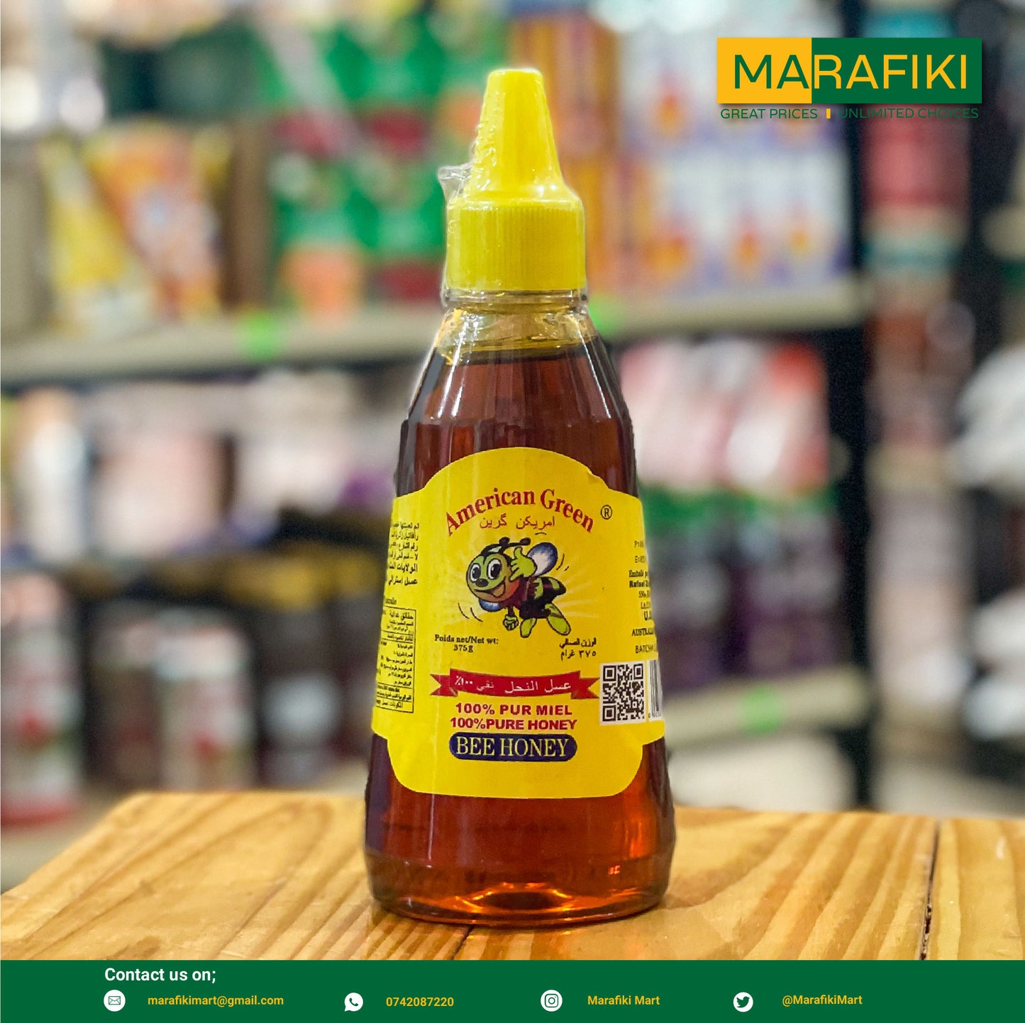 AMERICAN GREEN HONEY 375G