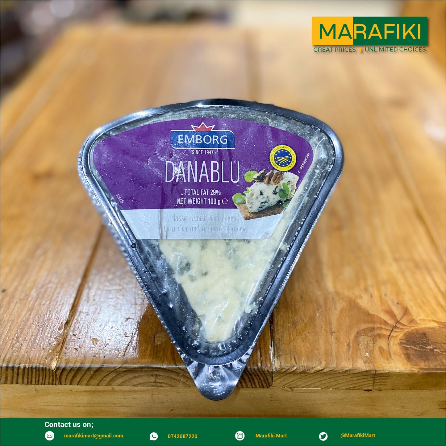EMB DANABLU PLASTIC TRAY CHEESE 100G
