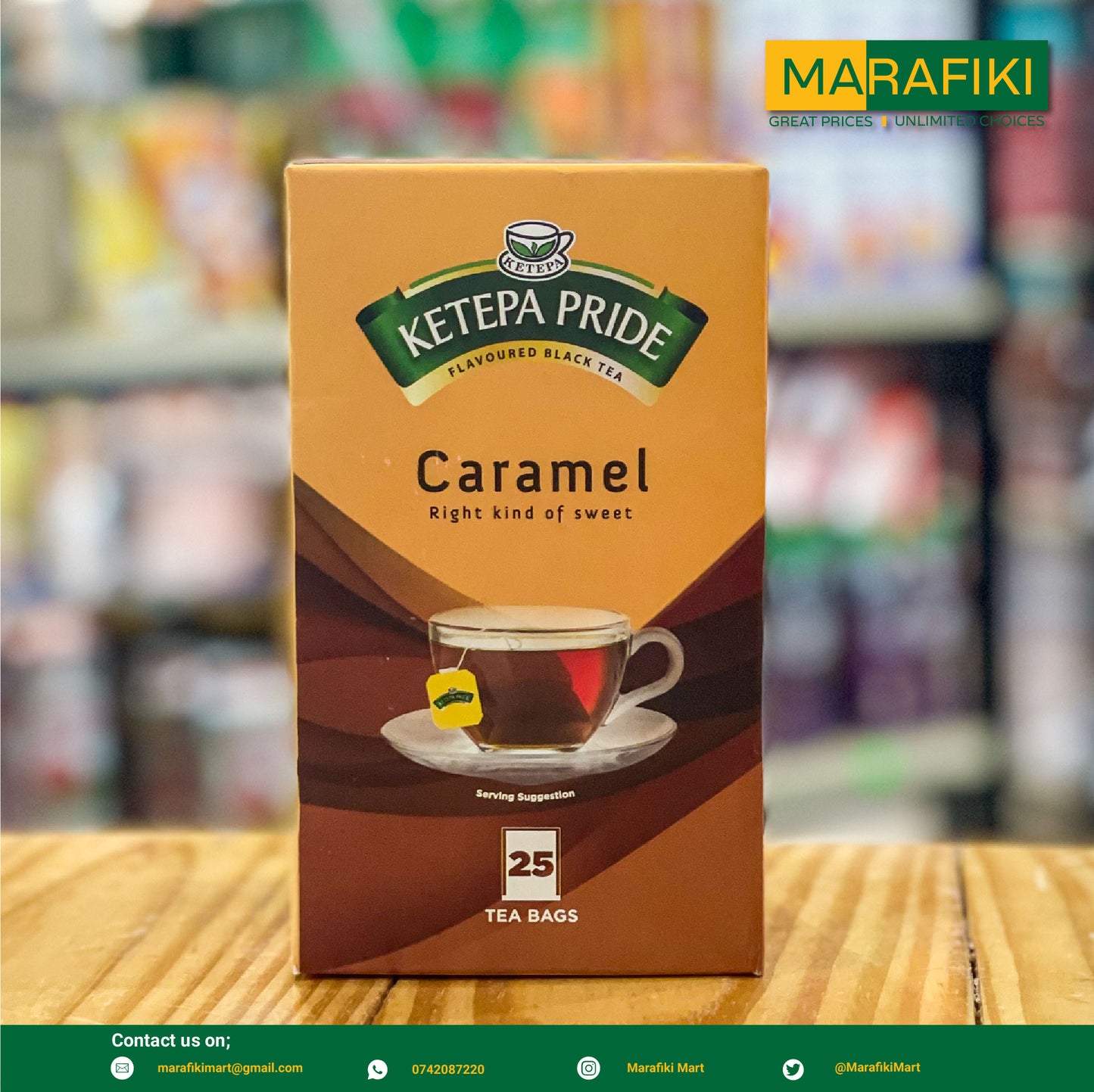 KETEPA PRIDE CARAMEL TEA BAGS 50G