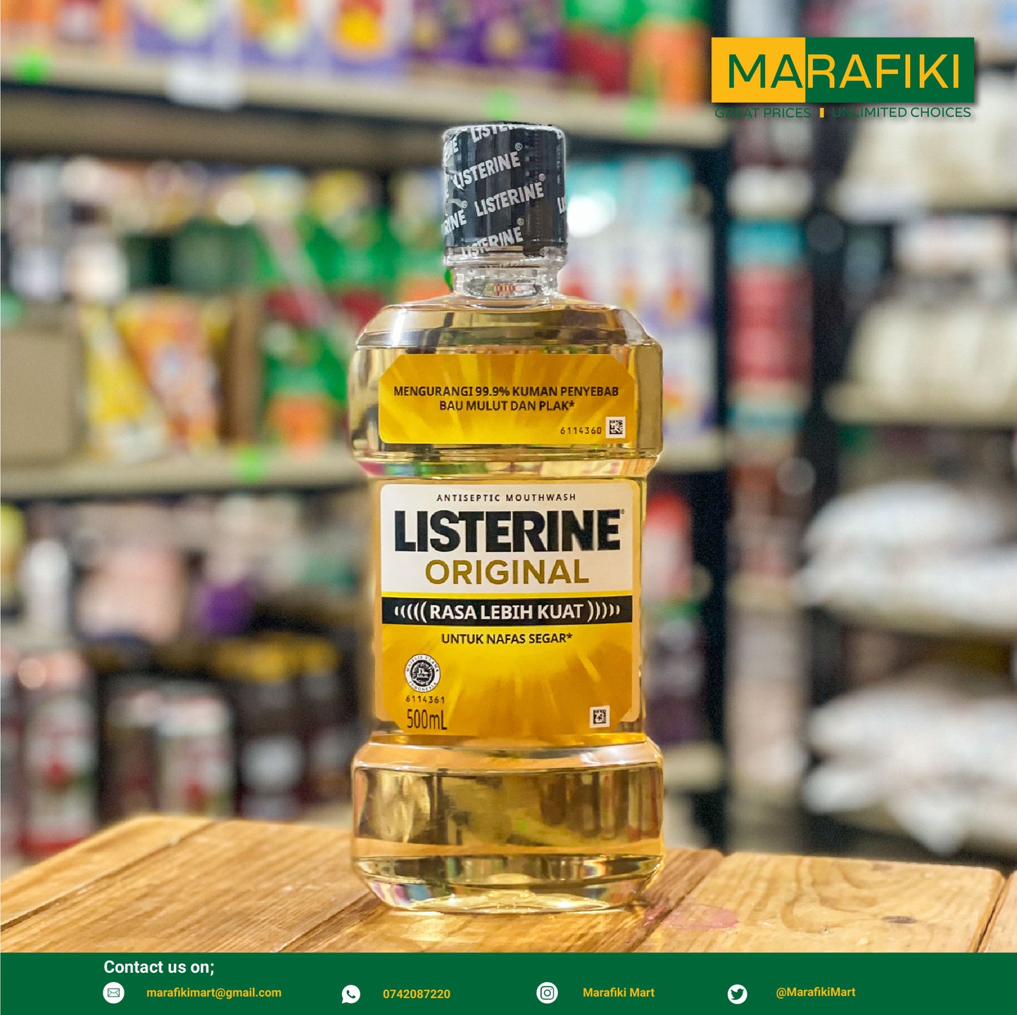 LISTERINE MOUTHWASH ORIGINAL 500ML