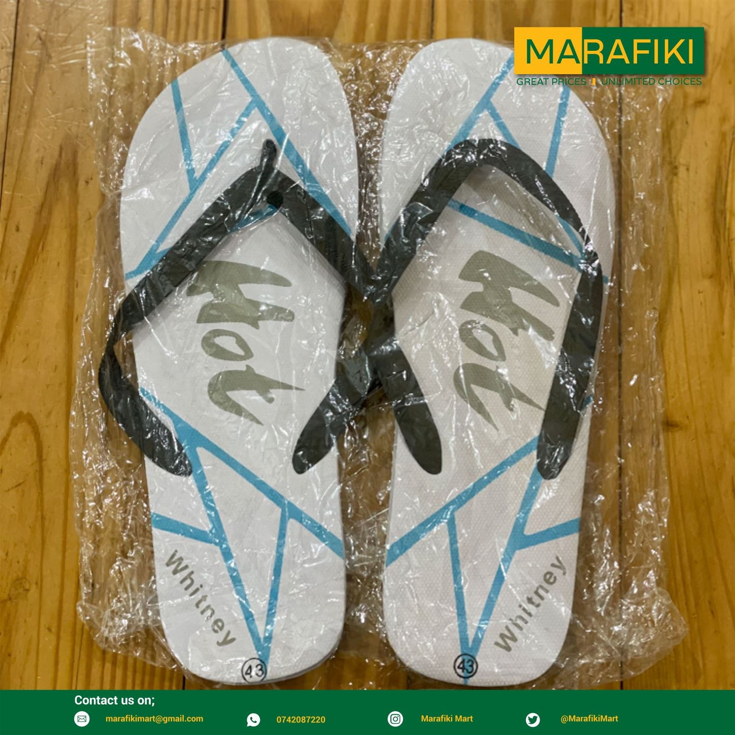 PRINTED SLIPPERS 1 PAIR