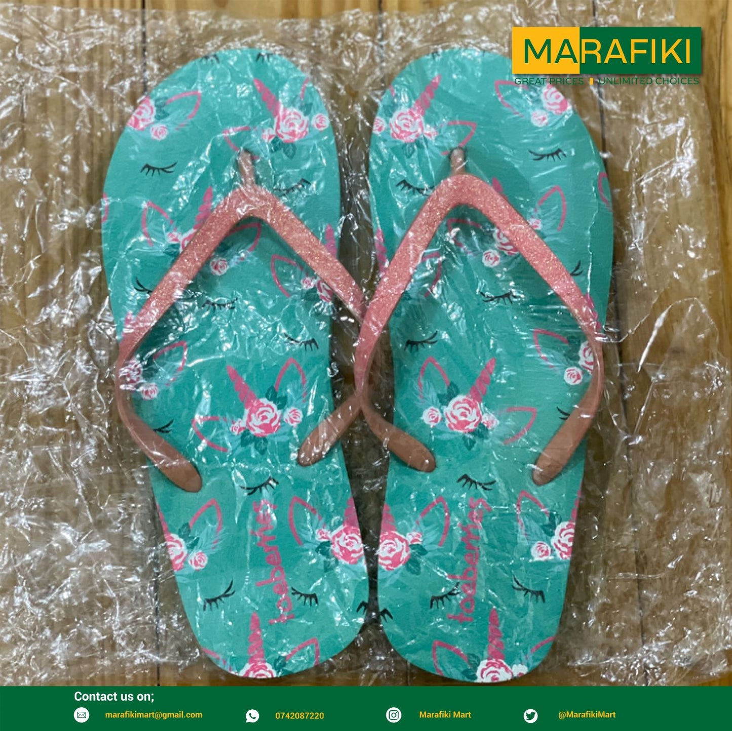 PRINTED SLIPPERS 1 PAIR