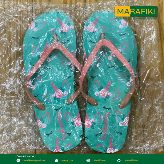 PRINTED SLIPPERS 1 PAIR