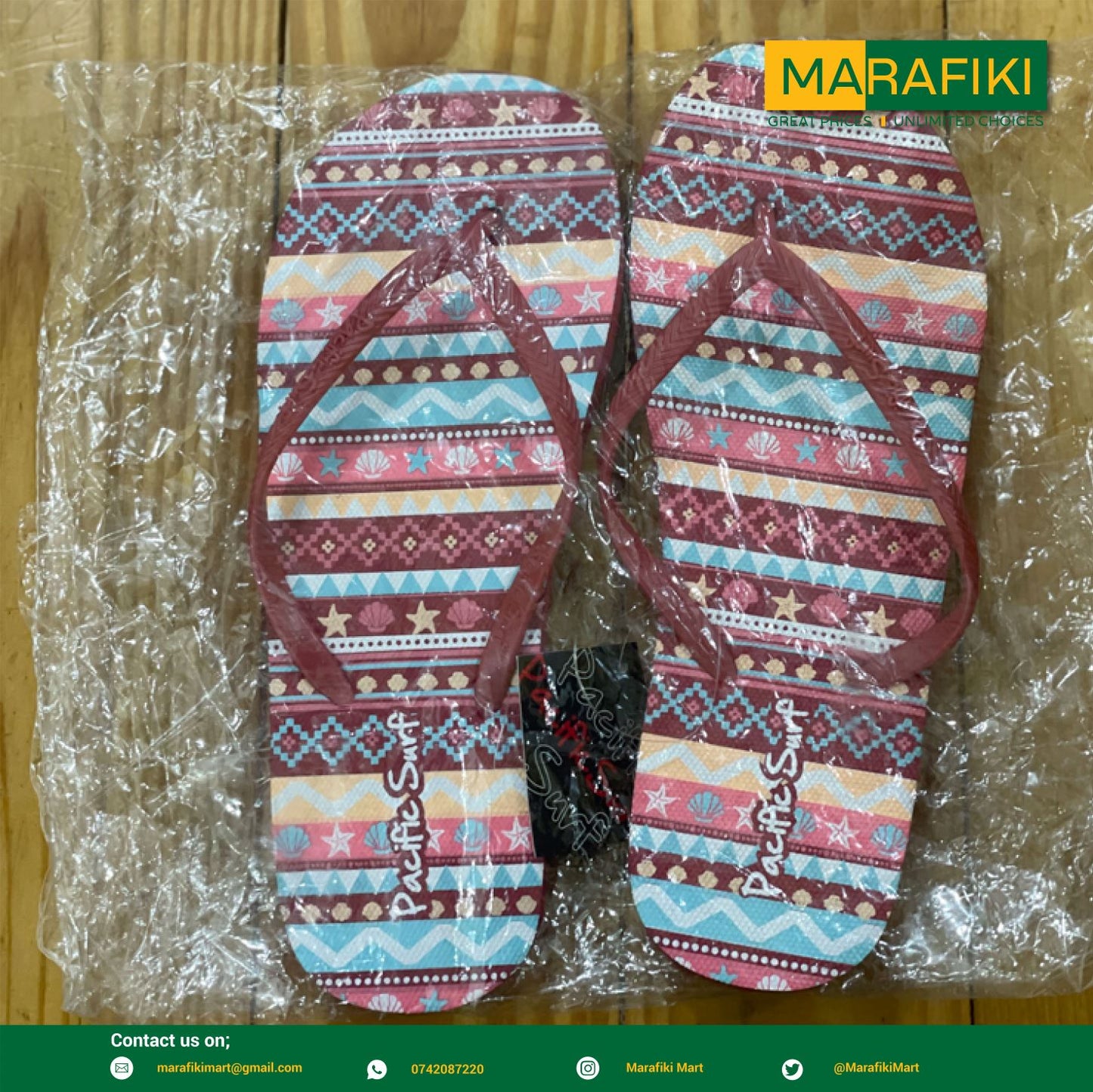 PRINTED SLIPPERS 1 PAIR