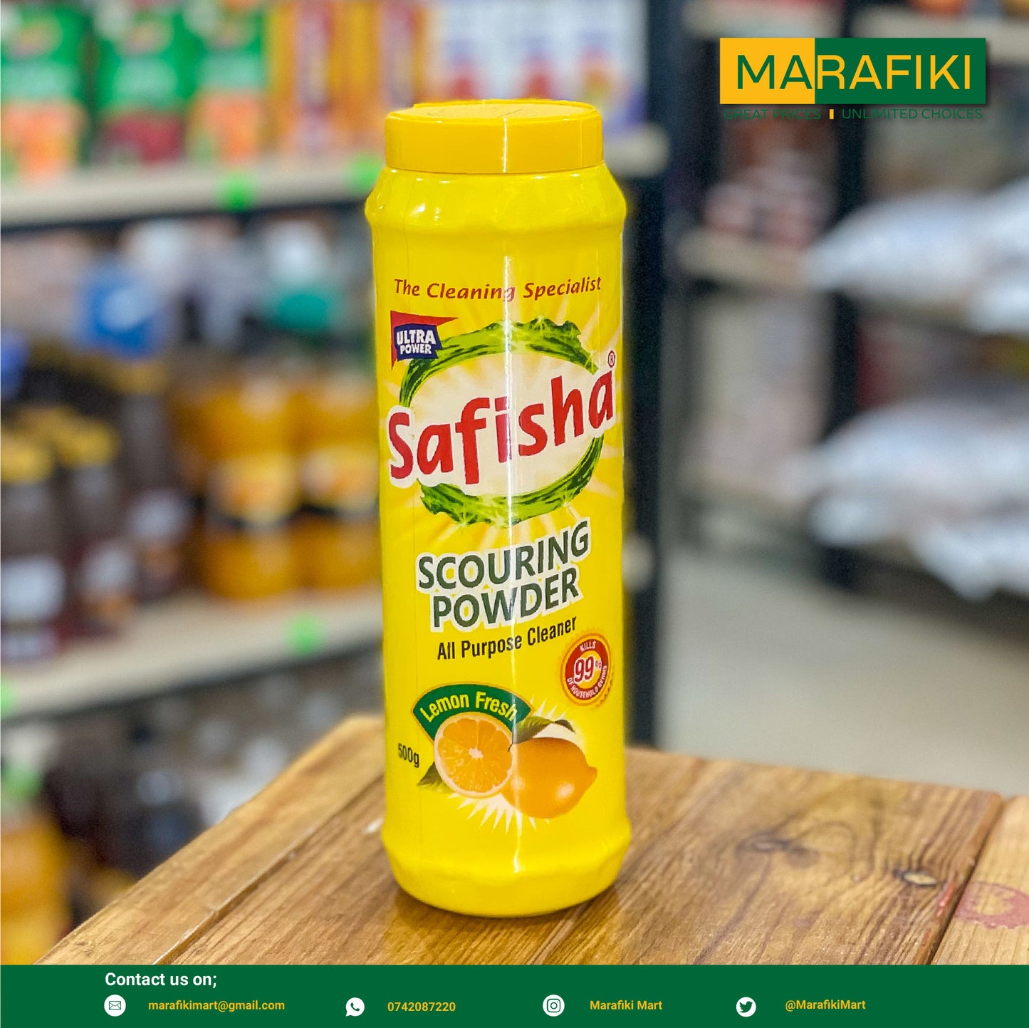 SAFISHA SCOURING POWDER LEMON 500G