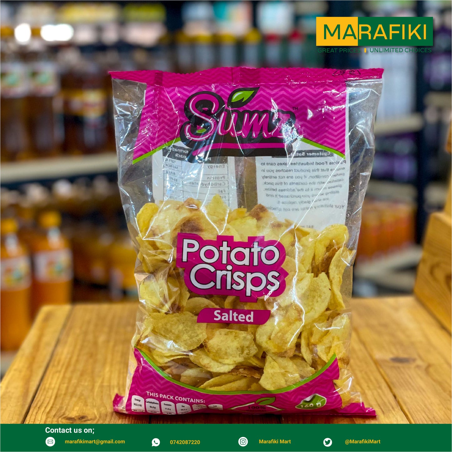 SUMZ POTATO CRISPS FAMILY 160G