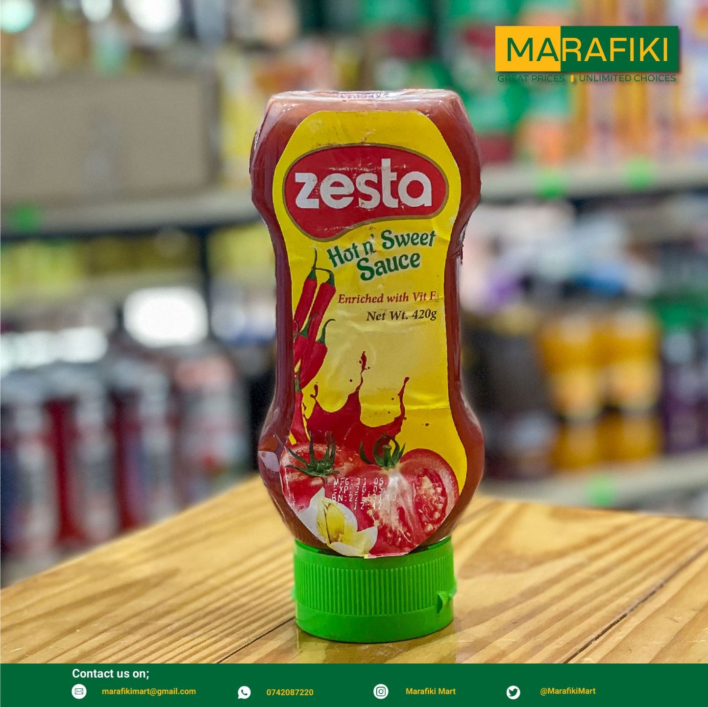 ZESTA HOT N' SWEET SAUCE 420G