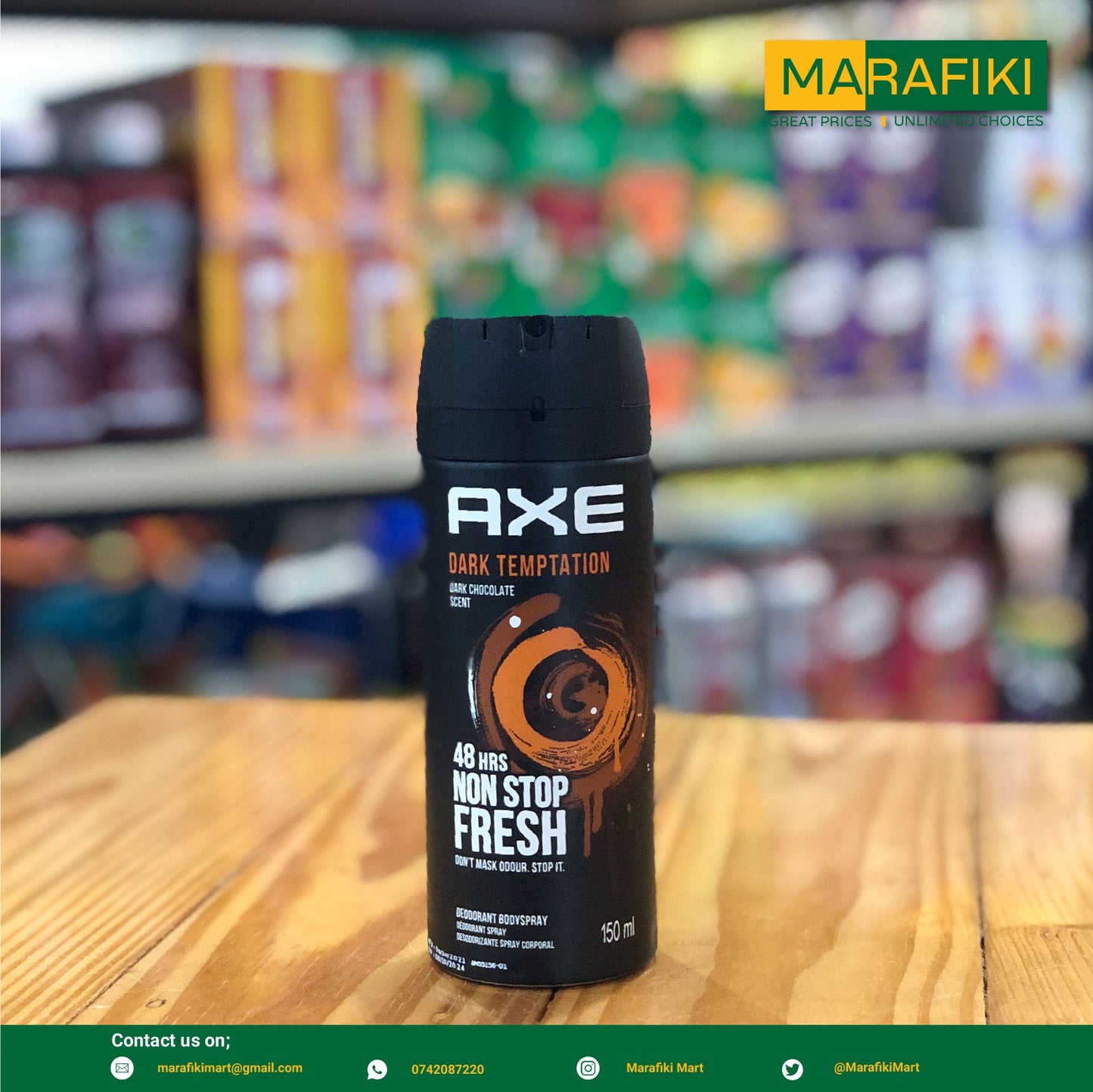 AXE DARK TEMPTATION NON STOP 150ML