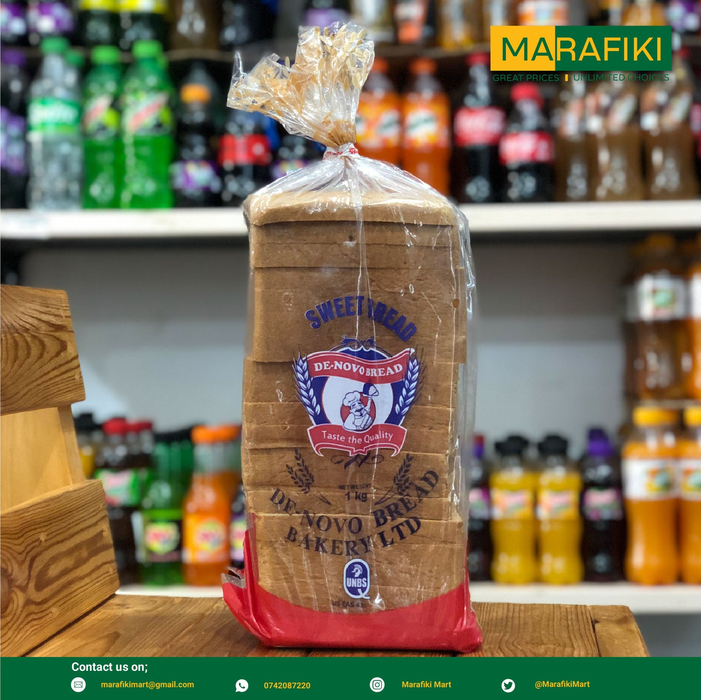 DENOVO ORDINARY SWEET WHITE BREAD 1KG