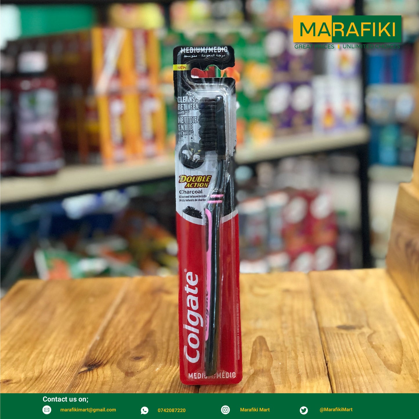 Colgate Toothbrush Double Action Charcoal 1 piece