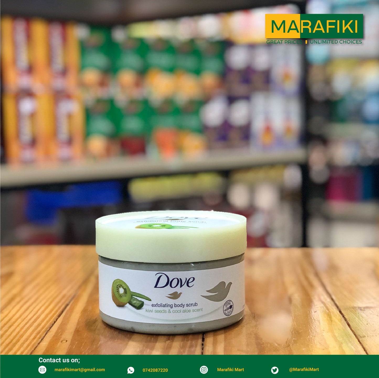 DOVE KIWI BODY SCRUB 225G