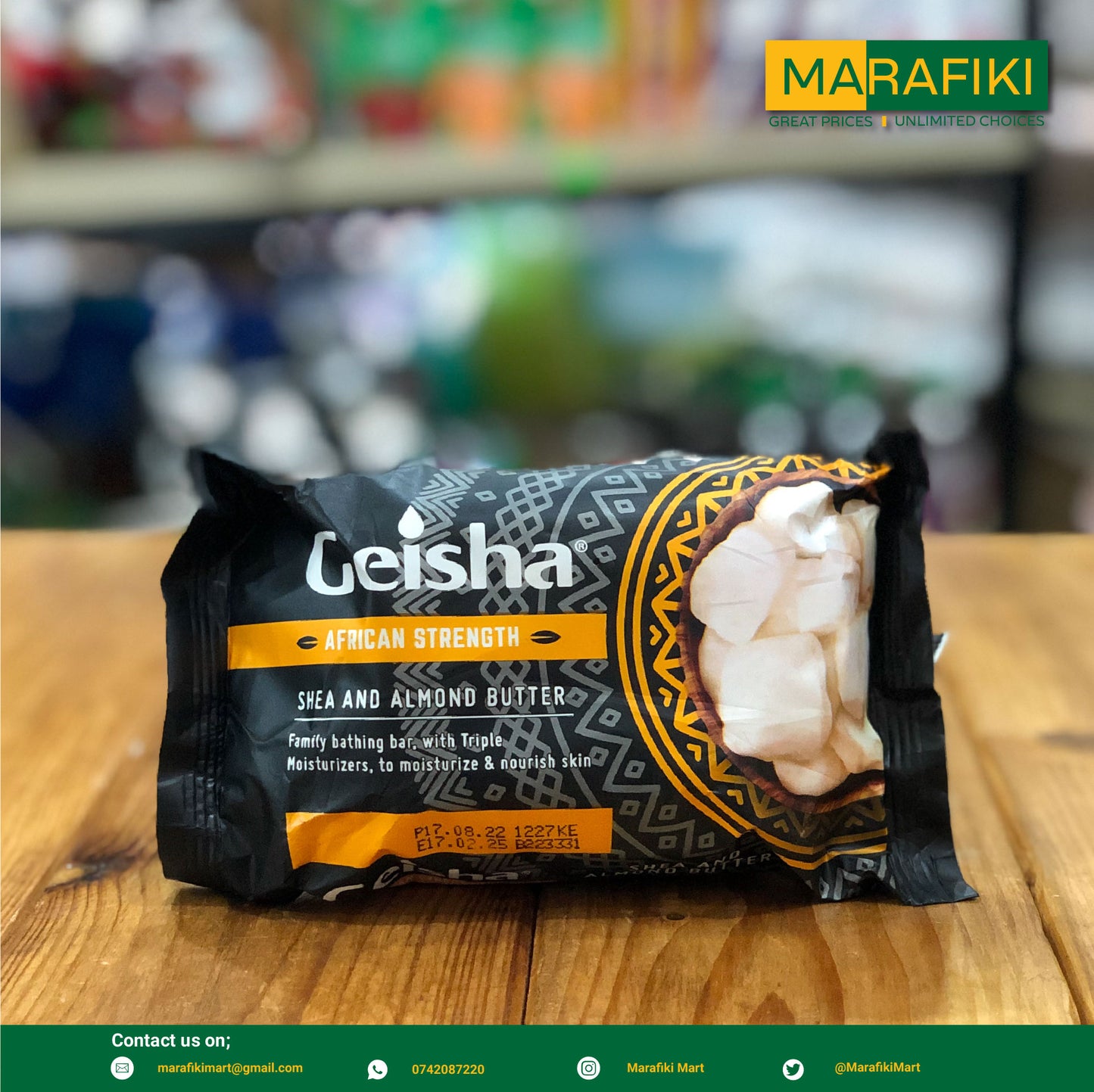 GEISHA SHEA & ALMOND 225G