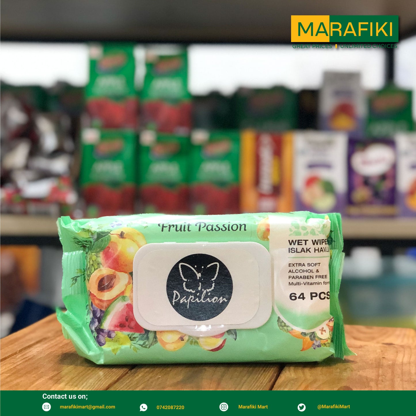 PAPILION WET WIPES GREEN