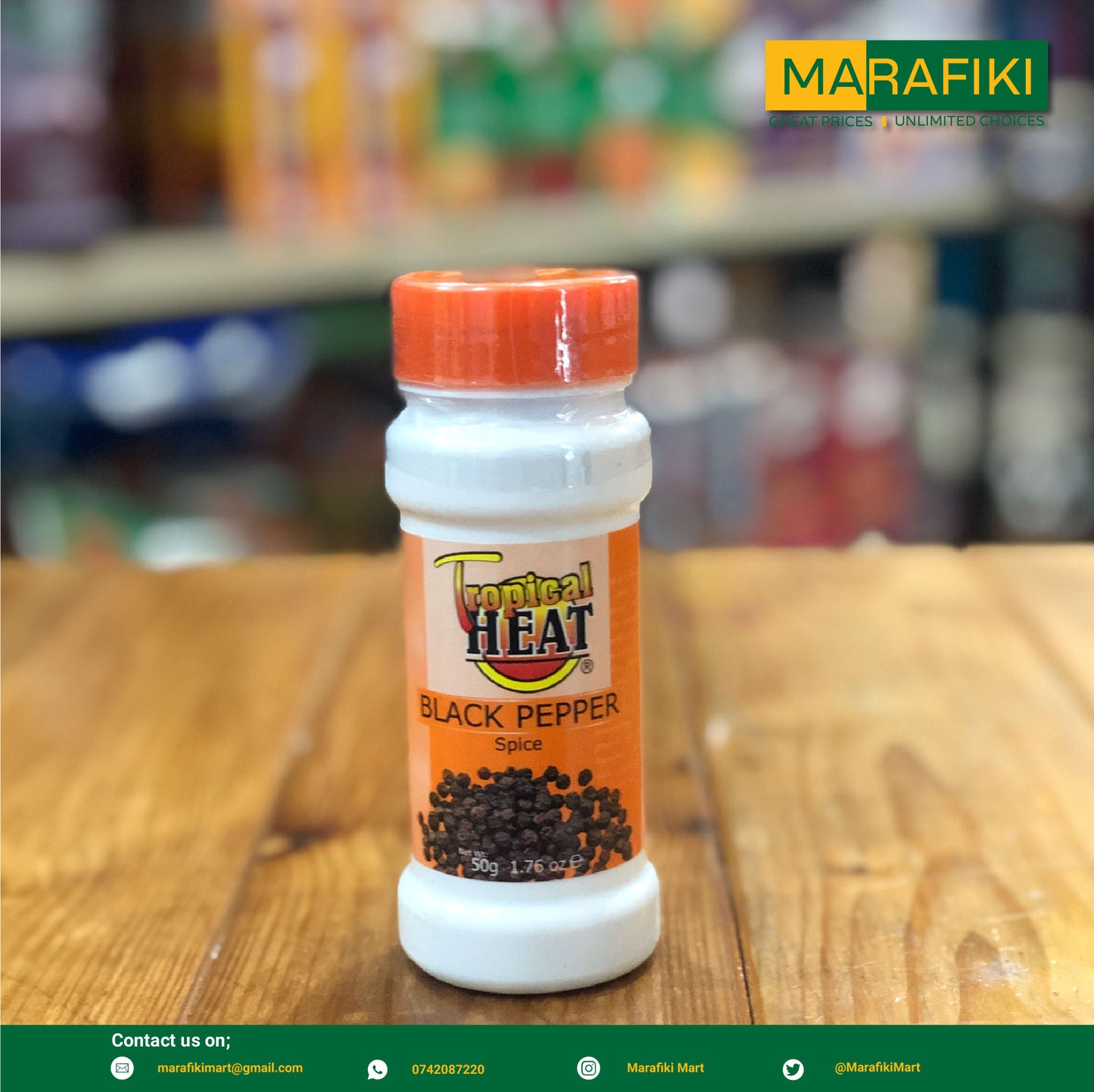 TROPICAL HEAT BLACK PEPPER 50G