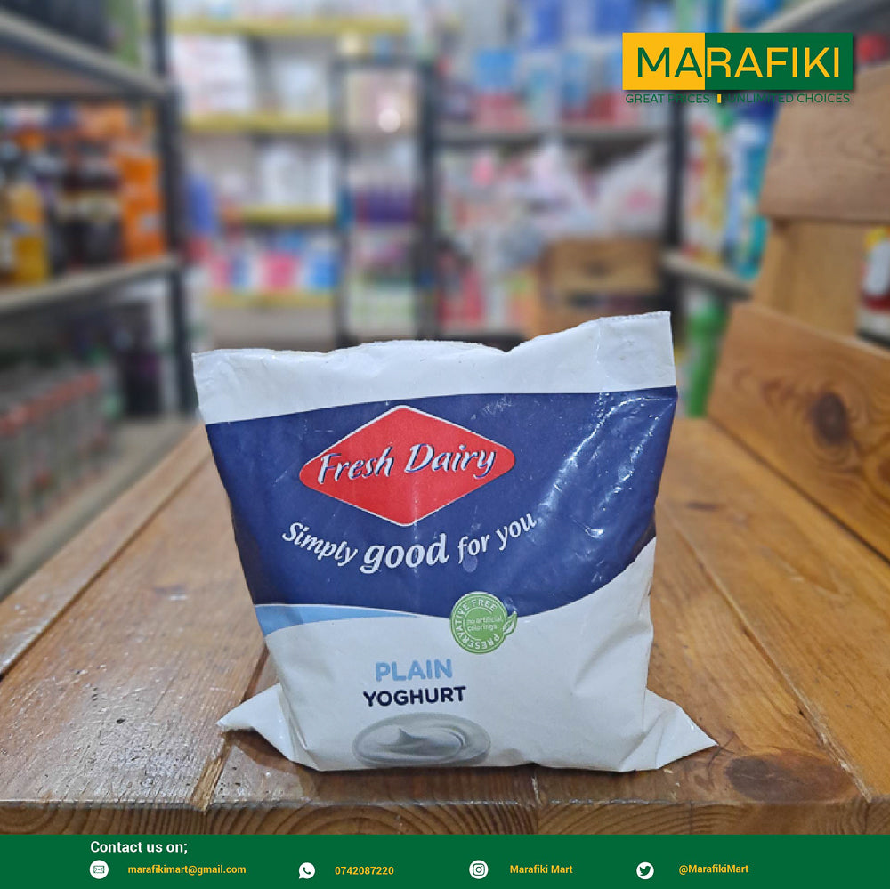 FRESH DAIRY POUCH PLAIN YOGHURT 400G