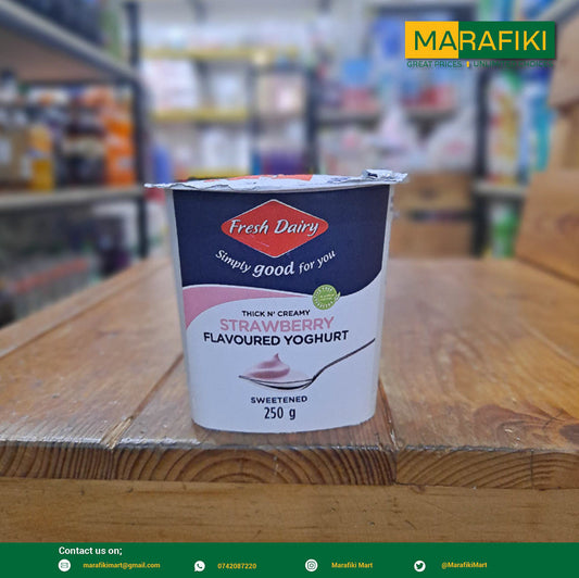 FRESH DAIRY STRAWBERRY YOGURT 250G