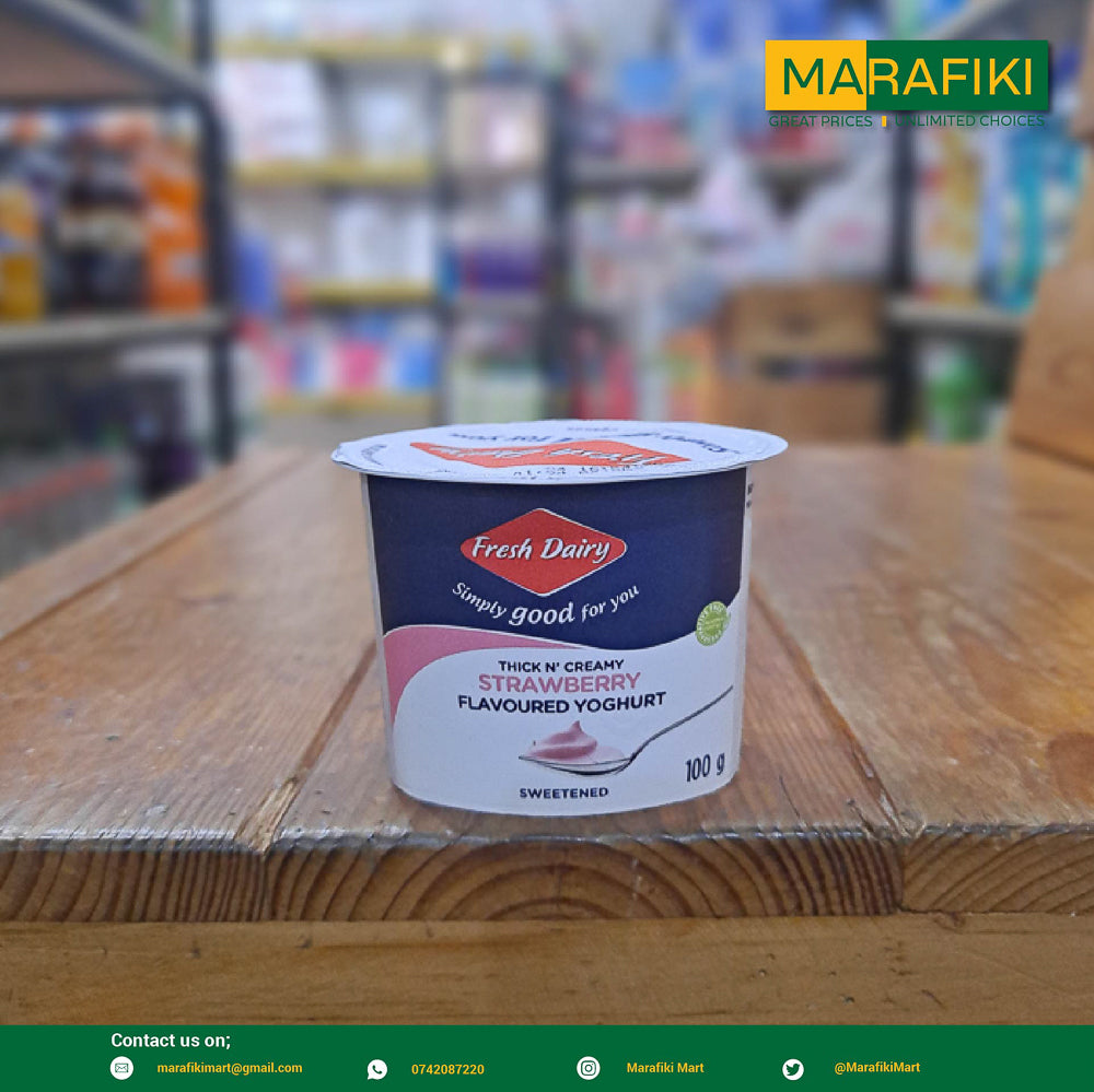 FRESH DAIRY STRAWBERRY YOGURT 100G