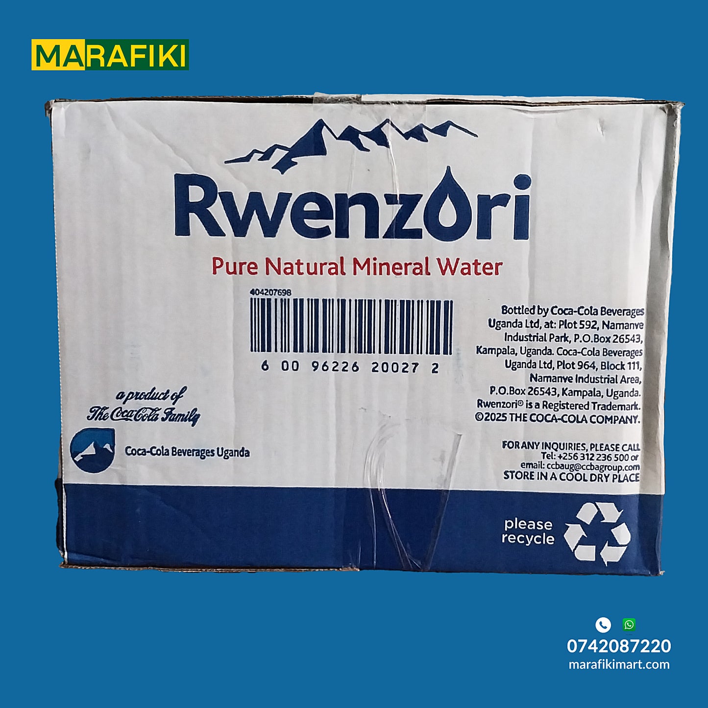 Rwenzori Mineral Water 500ML Box