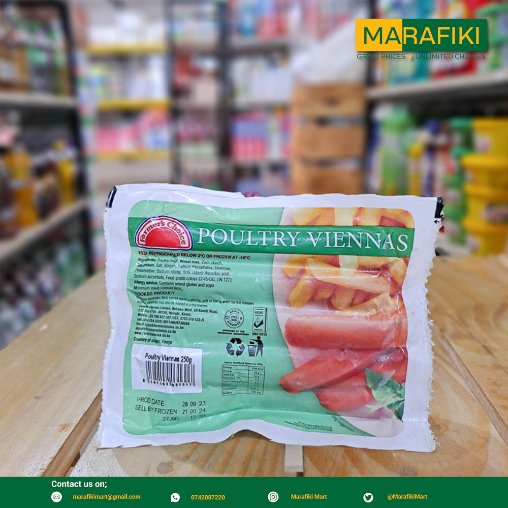 FARMER'S CHOICE POULTRY VIENNAS 250G