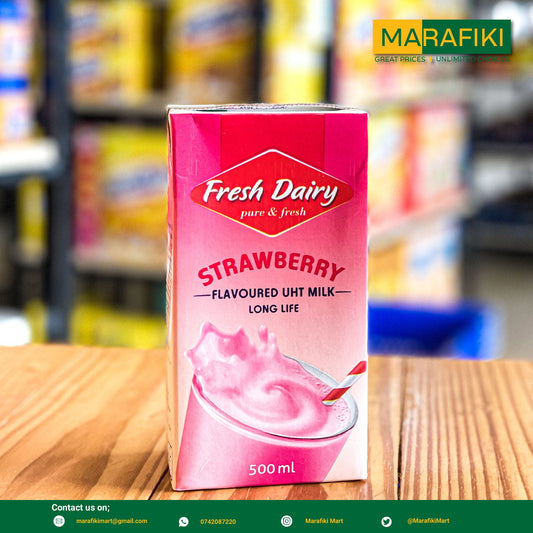 FRESH DAIRY STRAWBERRY FLAVORED MILK 500ML