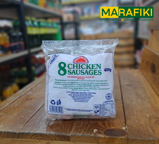 FARMER'S CHOICE 8 CHICKEN SAUSAGES 400G