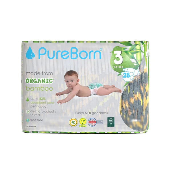 Pure born diapers size 3 28pcs
