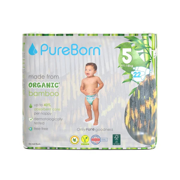 Pure born diaper size 5 22pcs