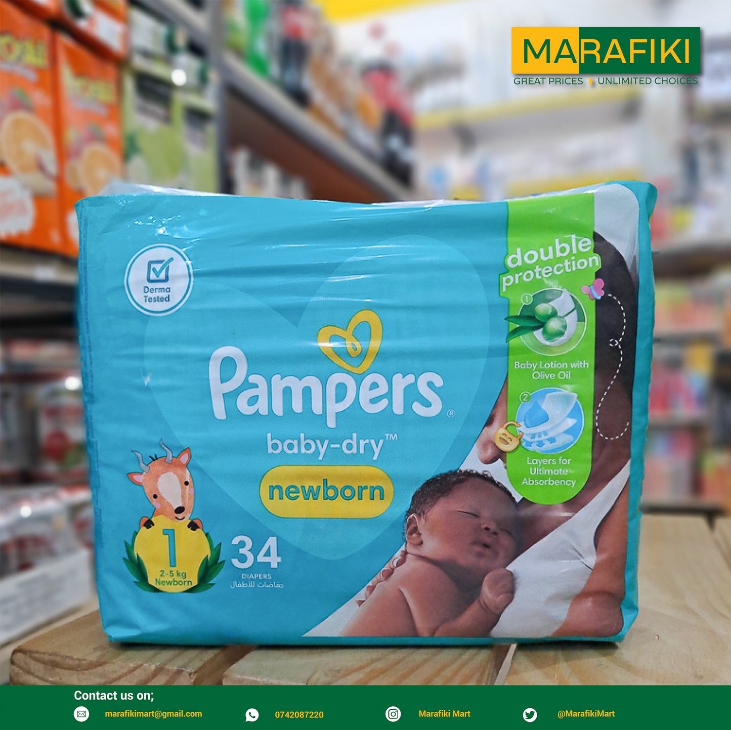 PAMPERS NEW BABY 1 - 34PCS