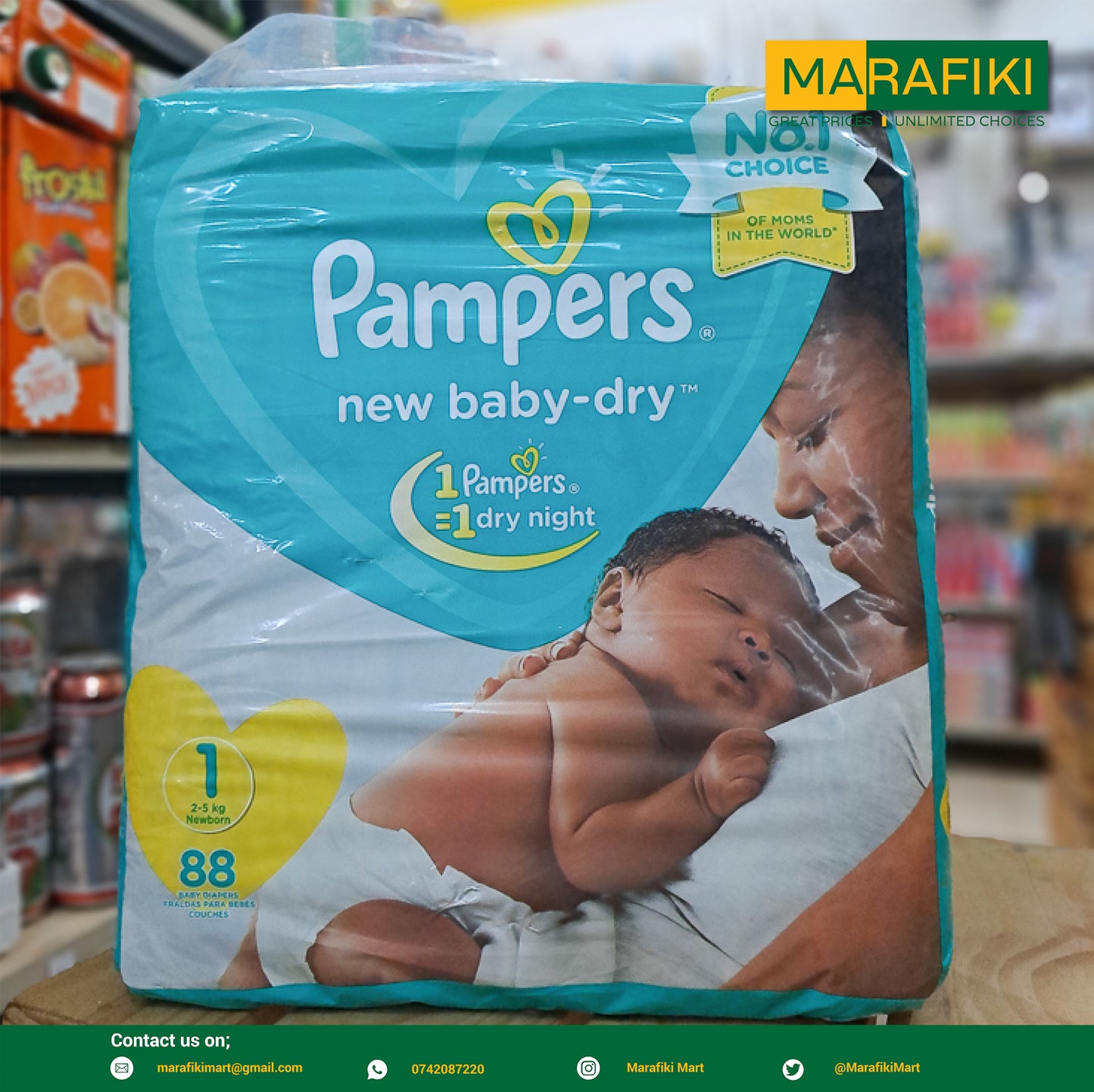 PAMPERS NEW BABY JUMBO1 - 88PCS
