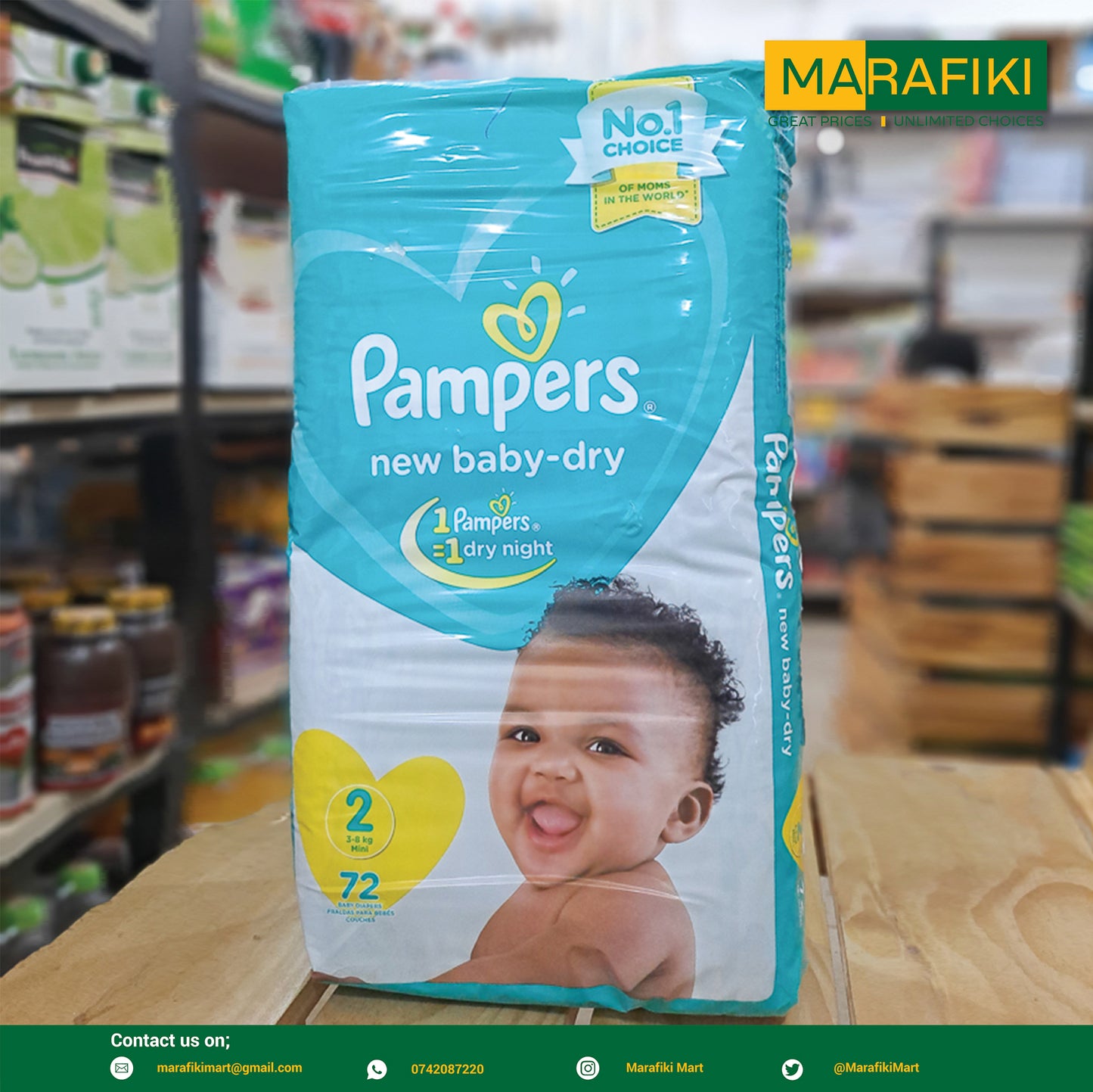 PAMPERS NEW BABY JUMBO 2- 72PCS