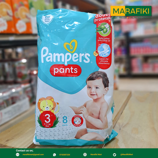 PAMPERS PANTS 3-8 PCS