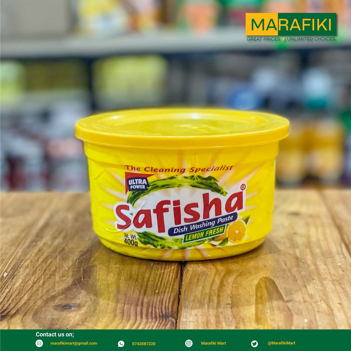 SAFISHA DISHW PASTE- LEMON 400G