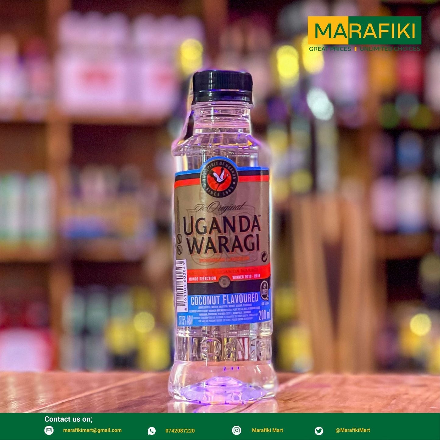 UGANDA WARAGI COCONUT 200ML PLASTIC