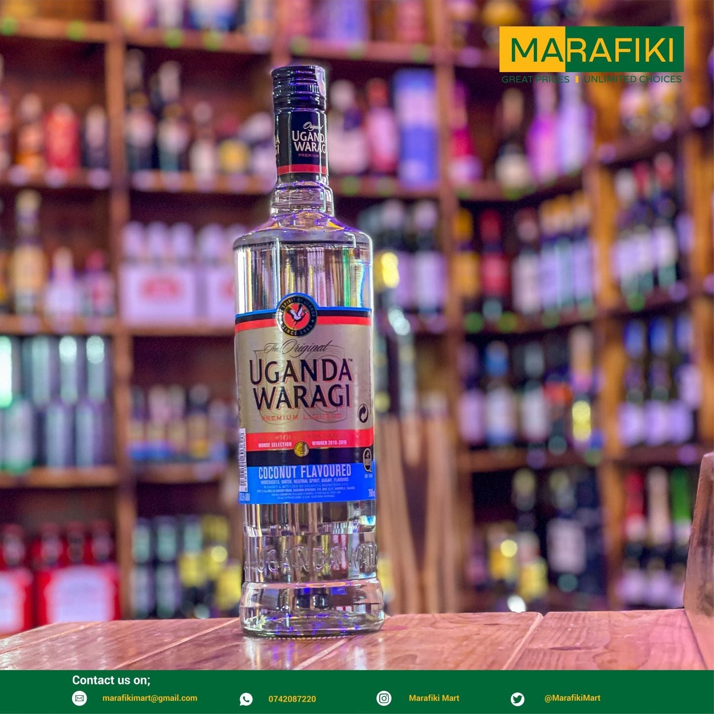 UGANDA WARAGI COCONUT 750ML GLASS