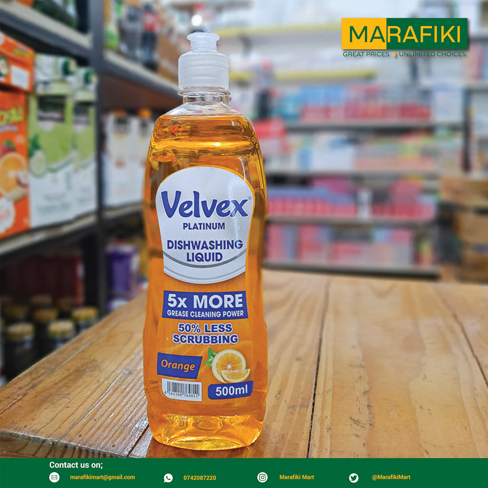 VELVEX DISH WASH LIQUID ORANGE 500ML