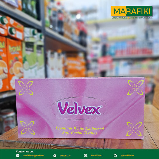 VELVEX PINK FACIAL TISSUES 80SHEETS